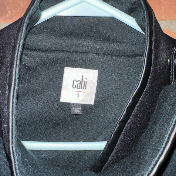 Cabi Renaissance Jacket Zipper Faux Leather Detail Emerald Green Womens Small - Picture 4 of 9